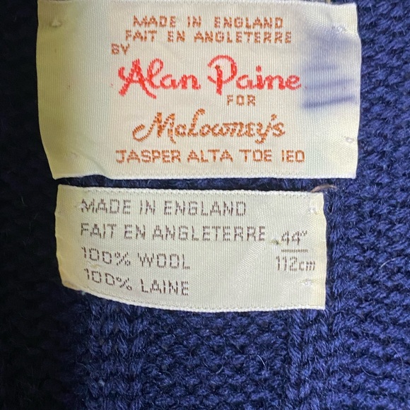 Vintage Alan Paine Cardigan made in England for Maloneys in Jasper ab - Picture 2 of 3